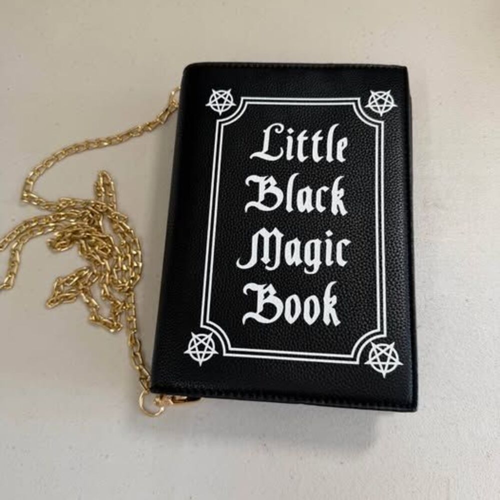 Little Black Magic Book Crossbody Clutch – Gothic Witchy Bag